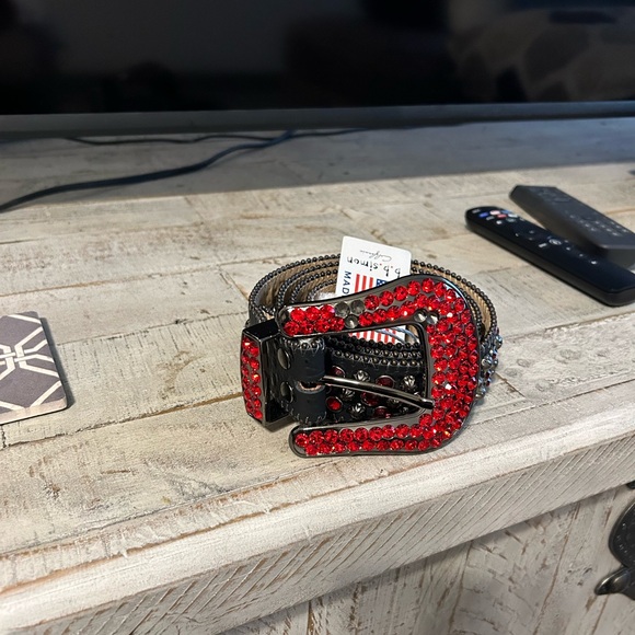 bb simon belt black and red